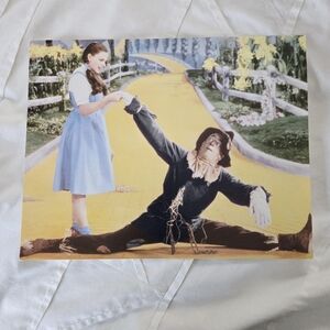 Vintage 1989 Wizard of Oz Dorothy & the Scarecrow Yellow Brick Road Poster